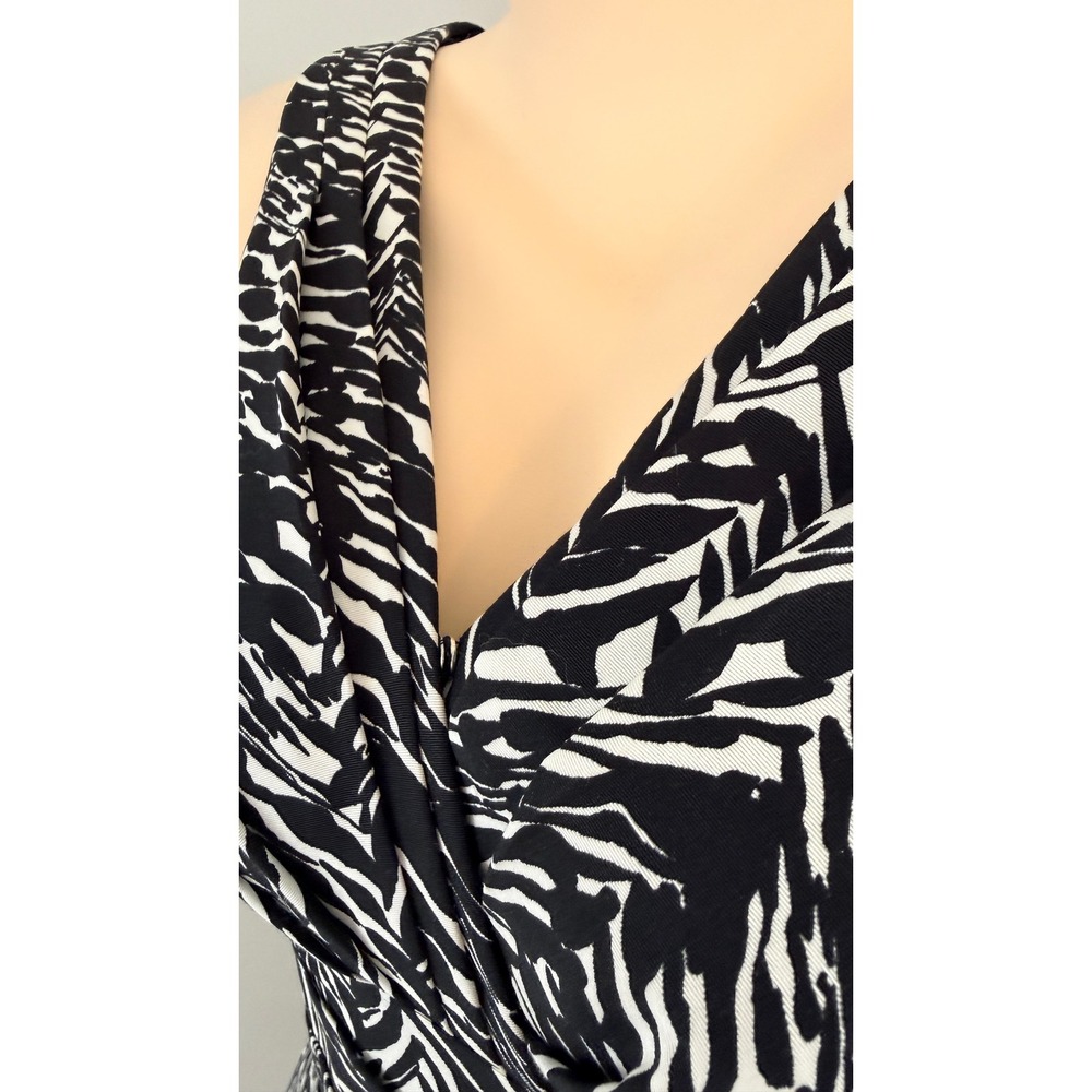 VTG Nanette Lepore Silk Cotton Print Silk Blend Fit & Flare Dress Size 0 - Picture 9 of 11